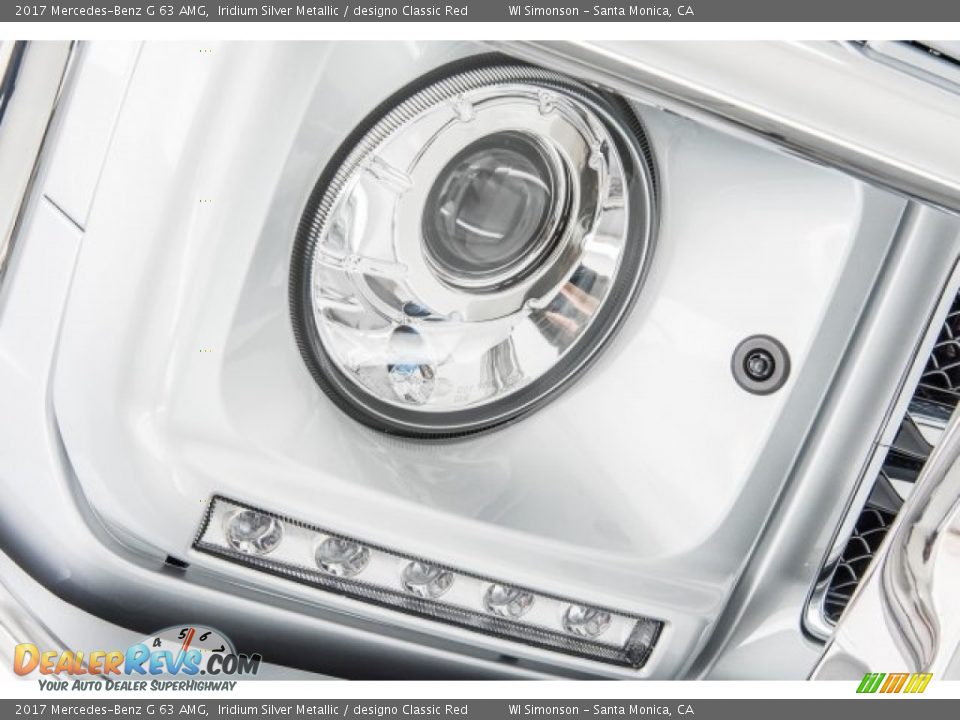 2017 Mercedes-Benz G 63 AMG Iridium Silver Metallic / designo Classic Red Photo #31