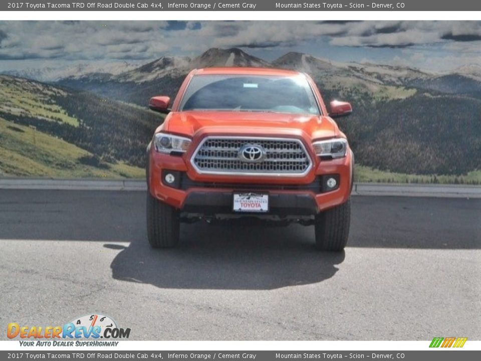 2017 Toyota Tacoma TRD Off Road Double Cab 4x4 Inferno Orange / Cement Gray Photo #2
