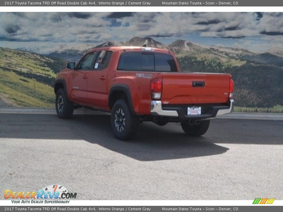 2017 Toyota Tacoma TRD Off Road Double Cab 4x4 Inferno Orange / Cement Gray Photo #3