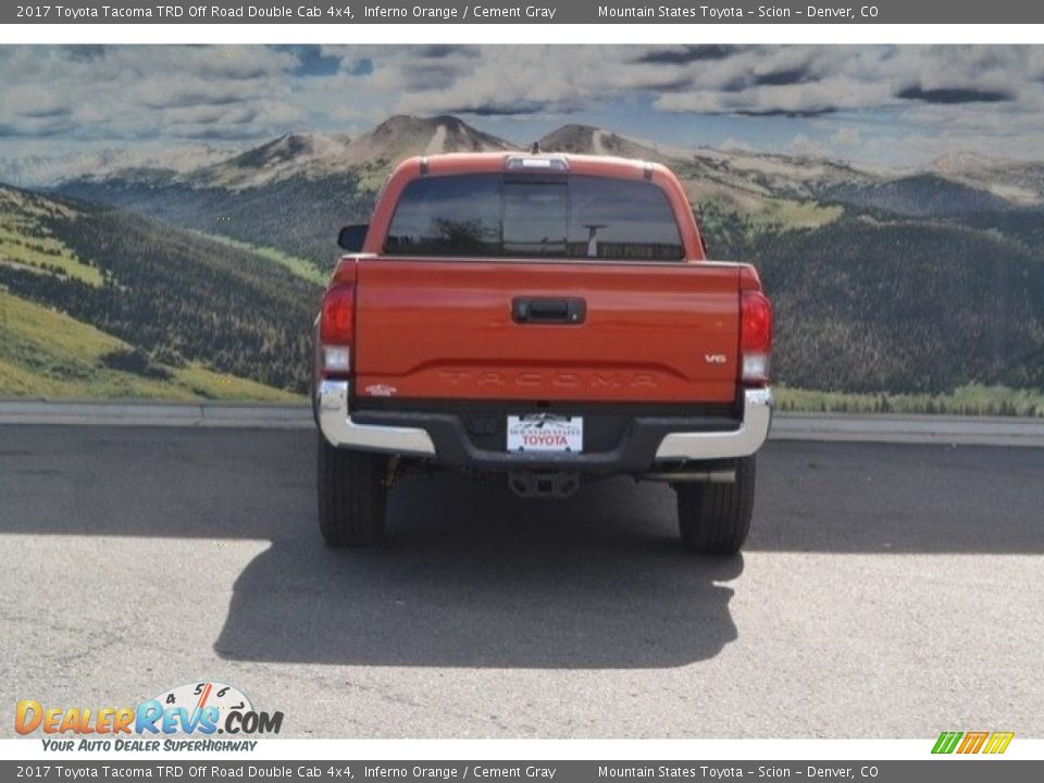 2017 Toyota Tacoma TRD Off Road Double Cab 4x4 Inferno Orange / Cement Gray Photo #4