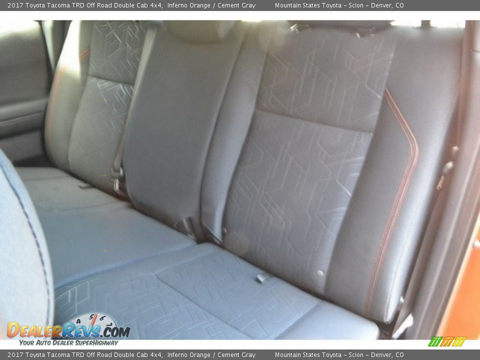 2017 Toyota Tacoma TRD Off Road Double Cab 4x4 Inferno Orange / Cement Gray Photo #7