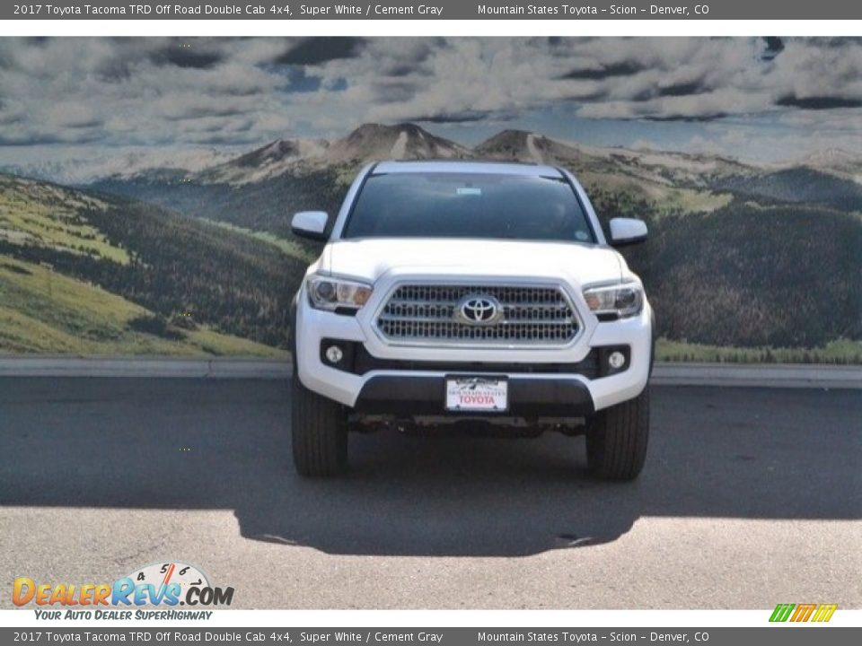 2017 Toyota Tacoma TRD Off Road Double Cab 4x4 Super White / Cement Gray Photo #2