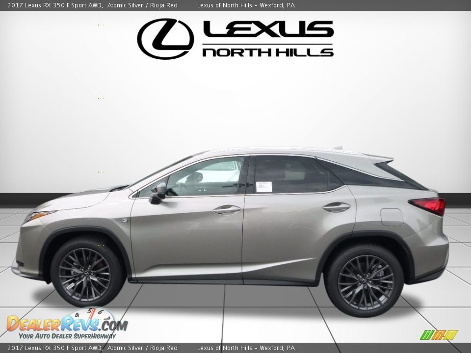 2017 Lexus RX 350 F Sport AWD Atomic Silver / Rioja Red Photo #3