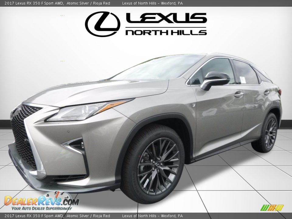2017 Lexus RX 350 F Sport AWD Atomic Silver / Rioja Red Photo #4
