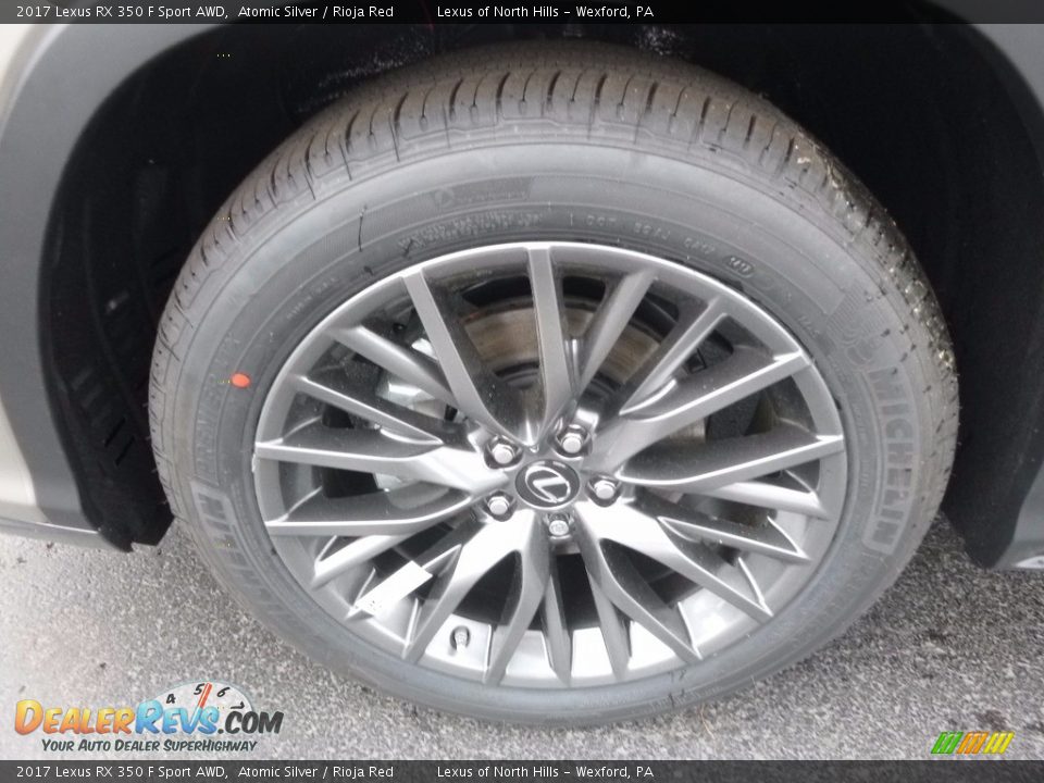 2017 Lexus RX 350 F Sport AWD Atomic Silver / Rioja Red Photo #5