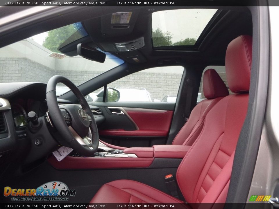 2017 Lexus RX 350 F Sport AWD Atomic Silver / Rioja Red Photo #7