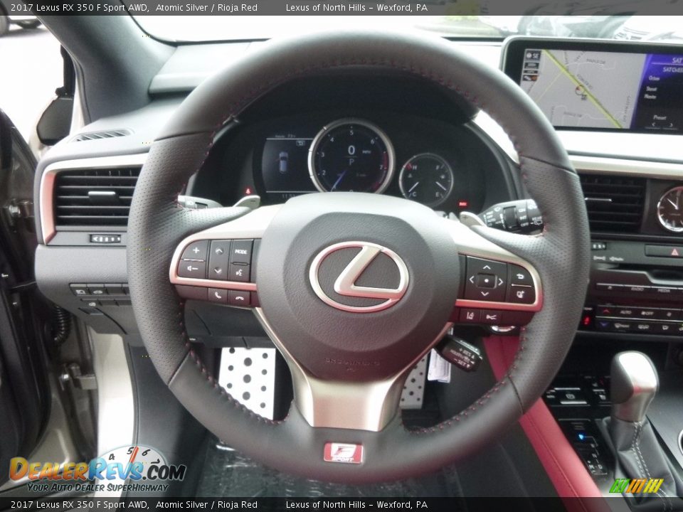2017 Lexus RX 350 F Sport AWD Atomic Silver / Rioja Red Photo #13