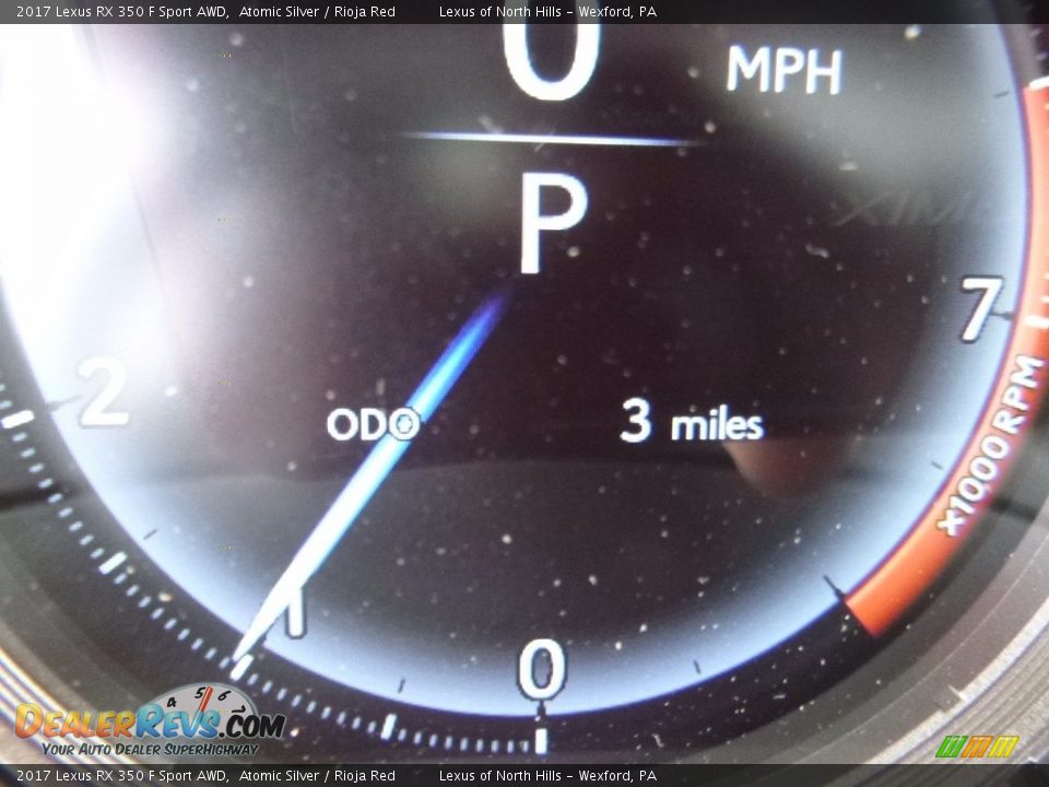 2017 Lexus RX 350 F Sport AWD Atomic Silver / Rioja Red Photo #15