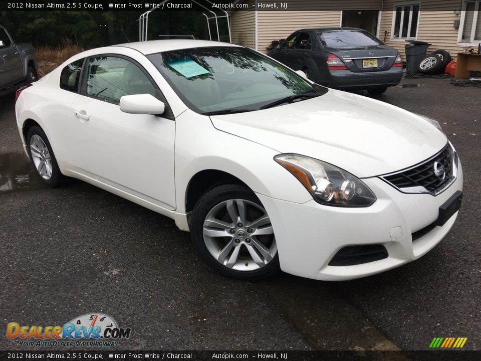 2012 Nissan Altima 2.5 S Coupe Winter Frost White / Charcoal Photo #1