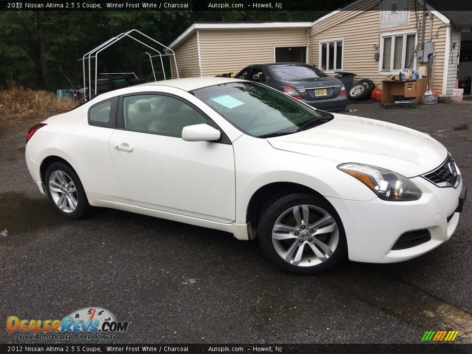 2012 Nissan Altima 2.5 S Coupe Winter Frost White / Charcoal Photo #2