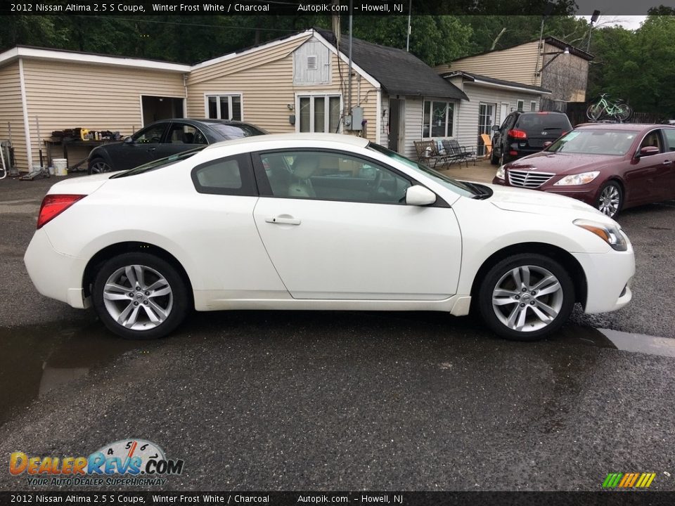 2012 Nissan Altima 2.5 S Coupe Winter Frost White / Charcoal Photo #3