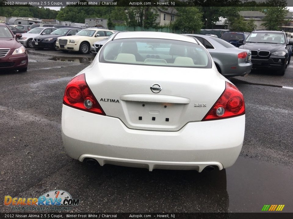 2012 Nissan Altima 2.5 S Coupe Winter Frost White / Charcoal Photo #5