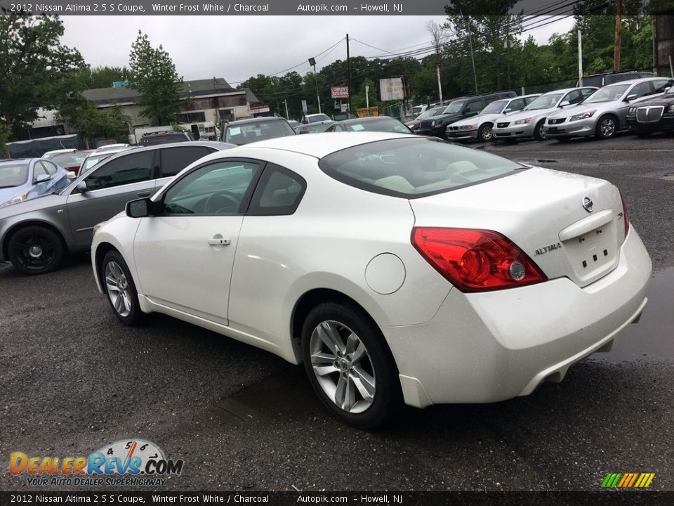 2012 Nissan Altima 2.5 S Coupe Winter Frost White / Charcoal Photo #6