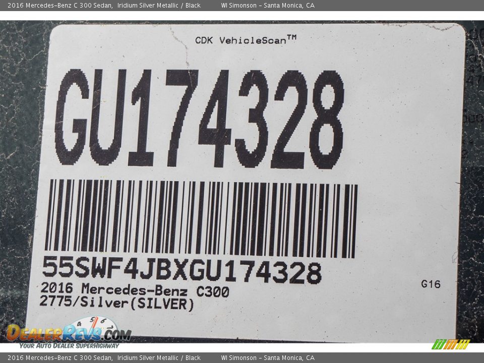 2016 Mercedes-Benz C 300 Sedan Iridium Silver Metallic / Black Photo #8