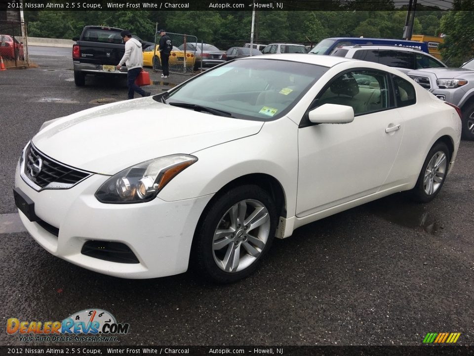2012 Nissan Altima 2.5 S Coupe Winter Frost White / Charcoal Photo #8