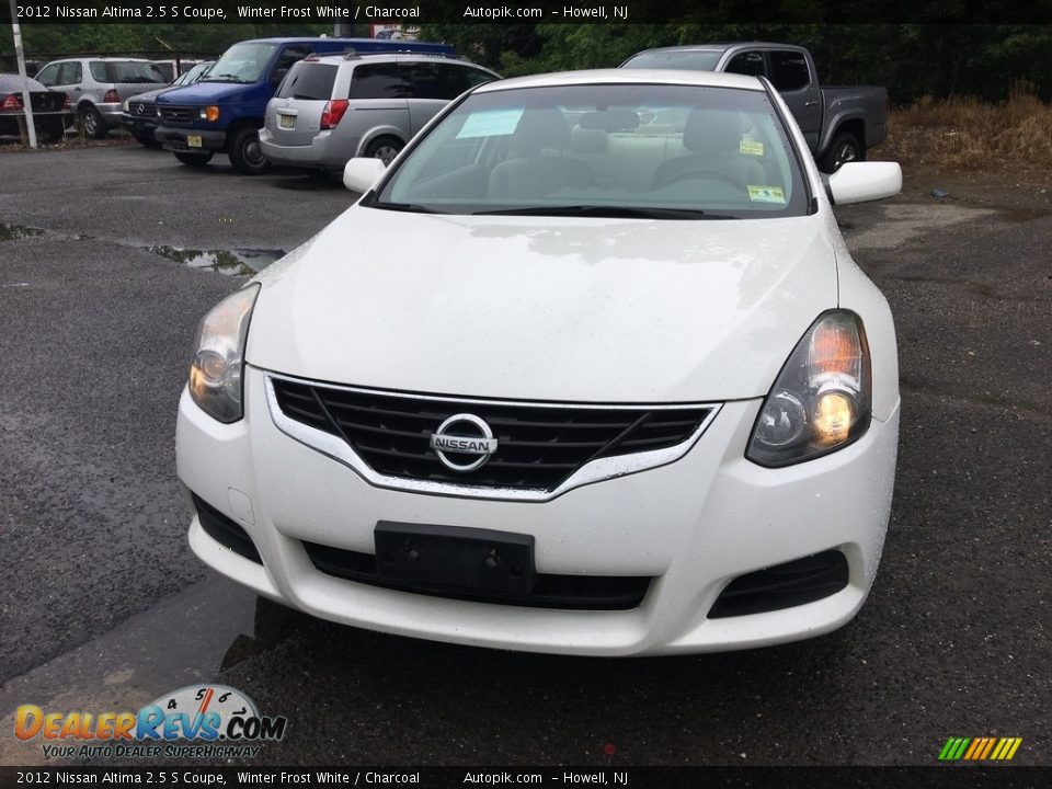 2012 Nissan Altima 2.5 S Coupe Winter Frost White / Charcoal Photo #9