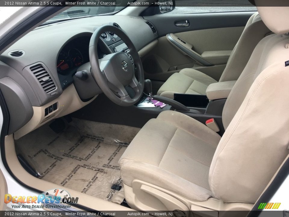 2012 Nissan Altima 2.5 S Coupe Winter Frost White / Charcoal Photo #10