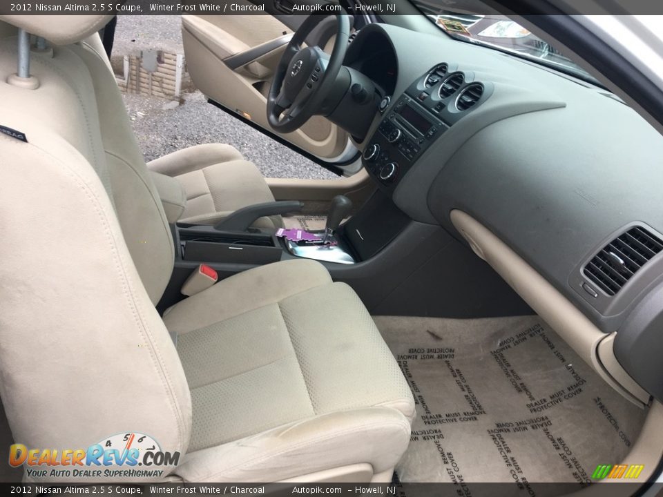 2012 Nissan Altima 2.5 S Coupe Winter Frost White / Charcoal Photo #12