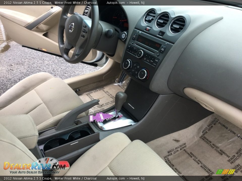 2012 Nissan Altima 2.5 S Coupe Winter Frost White / Charcoal Photo #13