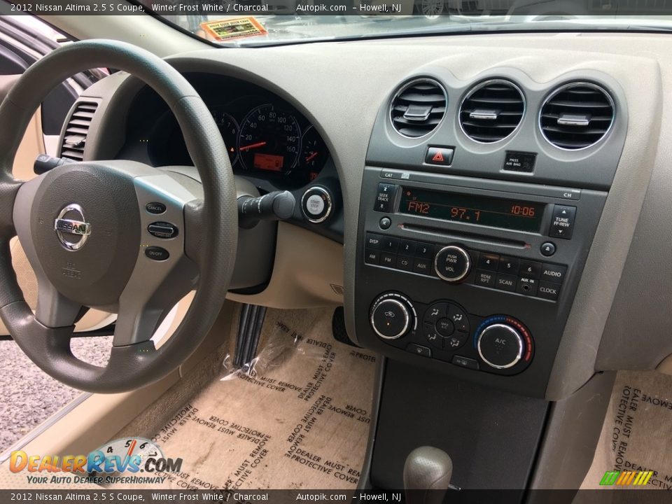 2012 Nissan Altima 2.5 S Coupe Winter Frost White / Charcoal Photo #14