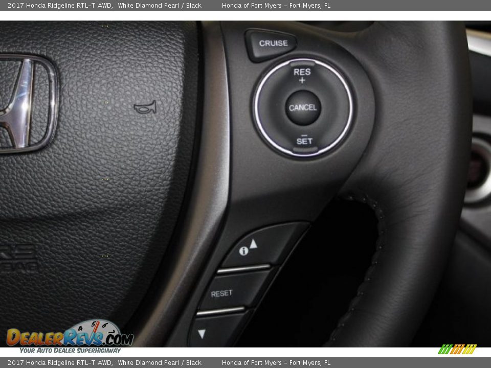 2017 Honda Ridgeline RTL-T AWD White Diamond Pearl / Black Photo #14