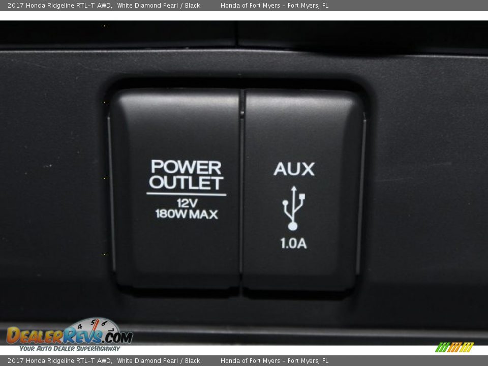 2017 Honda Ridgeline RTL-T AWD White Diamond Pearl / Black Photo #27