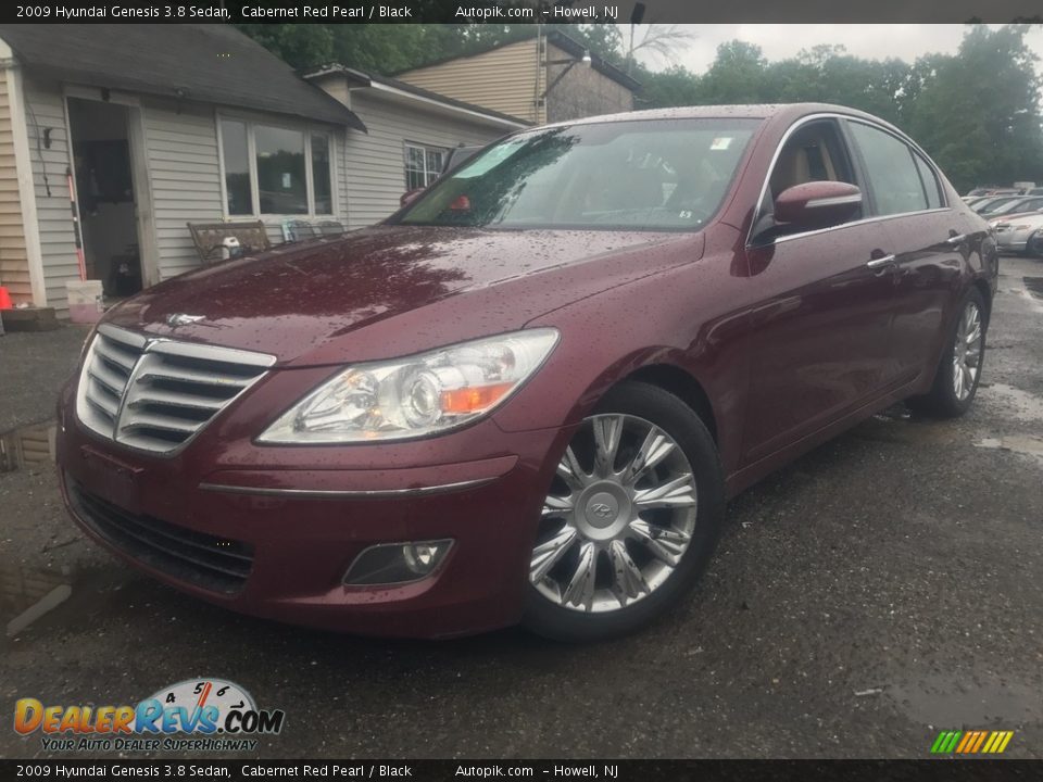 2009 Hyundai Genesis 3.8 Sedan Cabernet Red Pearl / Black Photo #1