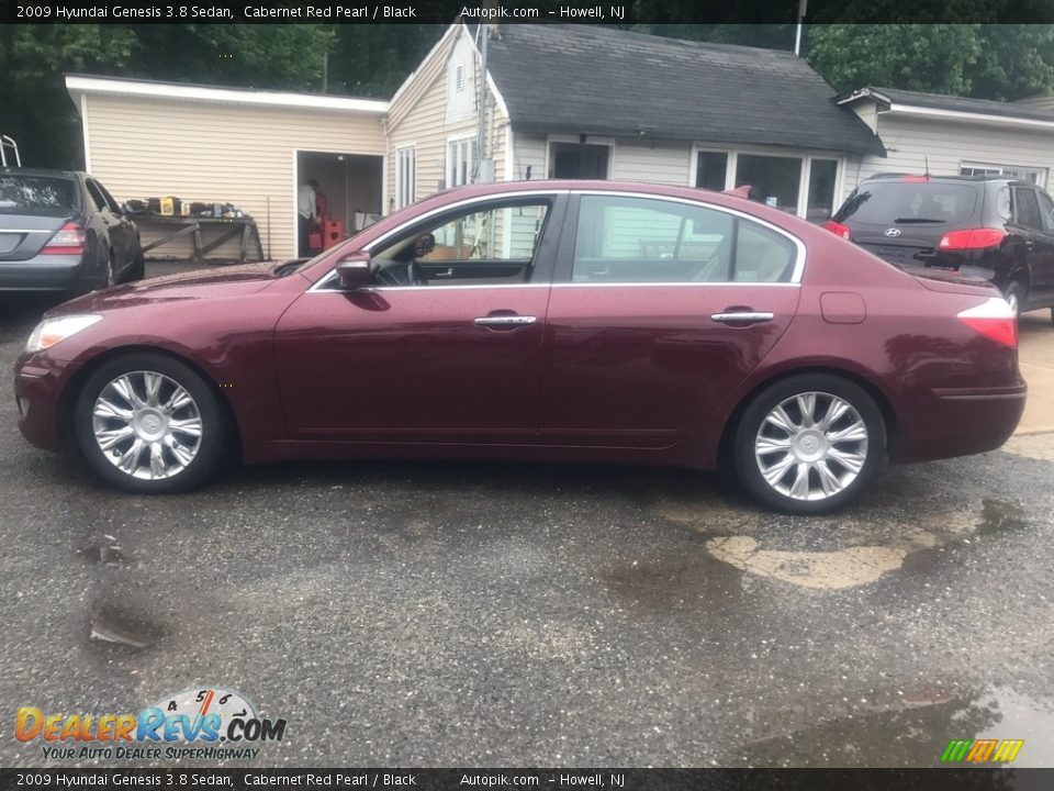 2009 Hyundai Genesis 3.8 Sedan Cabernet Red Pearl / Black Photo #3