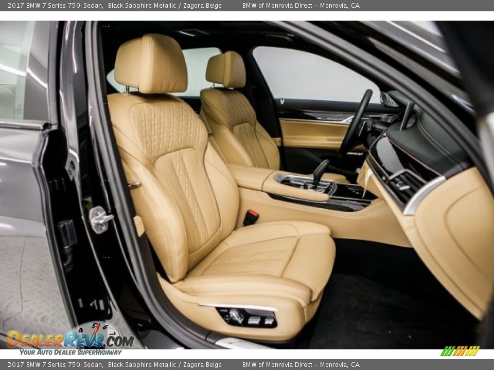 2017 BMW 7 Series 750i Sedan Black Sapphire Metallic / Zagora Beige Photo #2