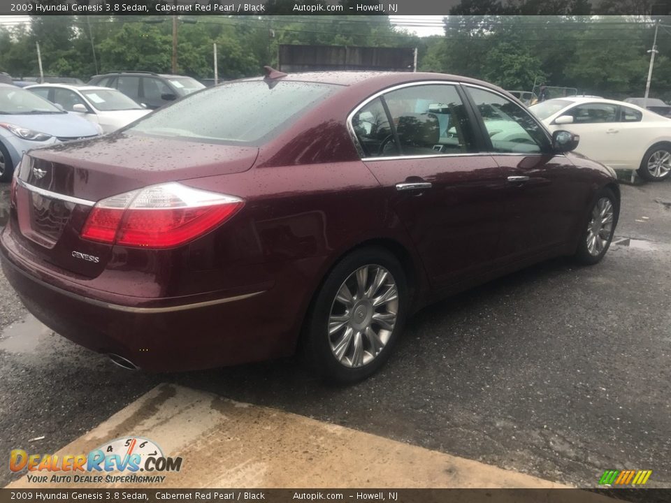 2009 Hyundai Genesis 3.8 Sedan Cabernet Red Pearl / Black Photo #8