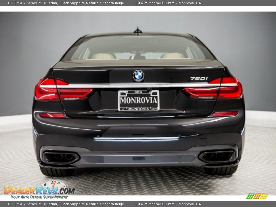 2017 BMW 7 Series 750i Sedan Black Sapphire Metallic / Zagora Beige Photo #4