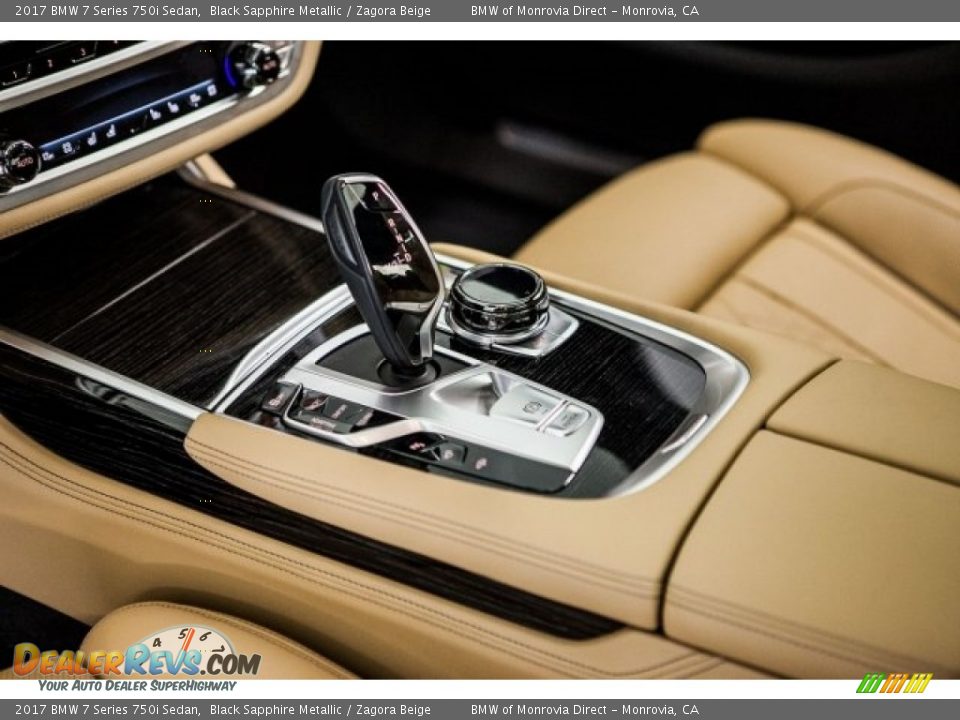 2017 BMW 7 Series 750i Sedan Black Sapphire Metallic / Zagora Beige Photo #7