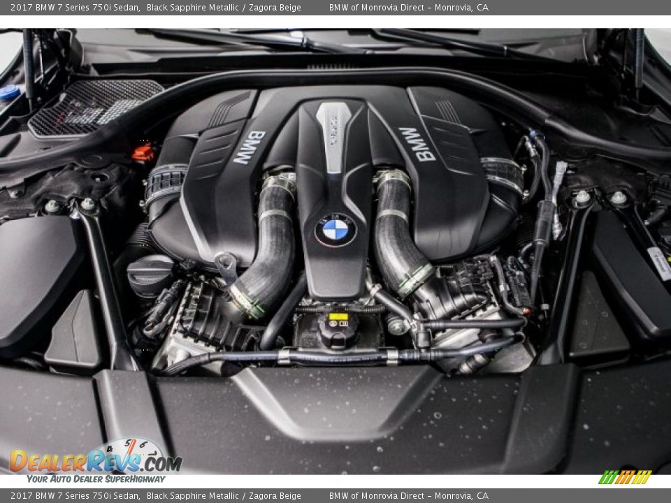 2017 BMW 7 Series 750i Sedan Black Sapphire Metallic / Zagora Beige Photo #8