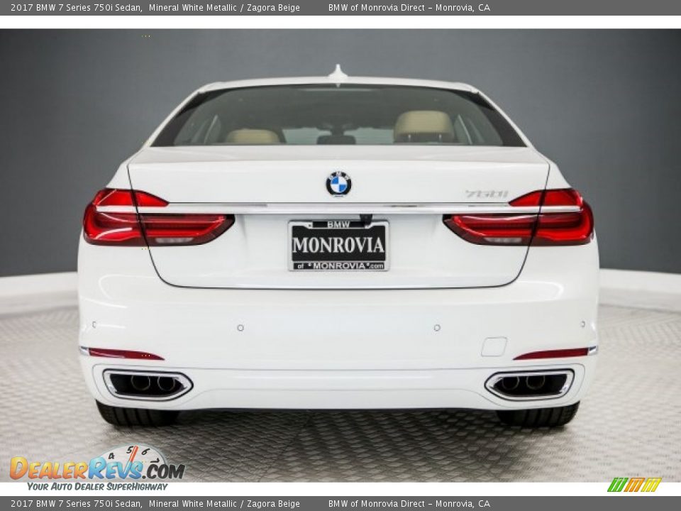 2017 BMW 7 Series 750i Sedan Mineral White Metallic / Zagora Beige Photo #4