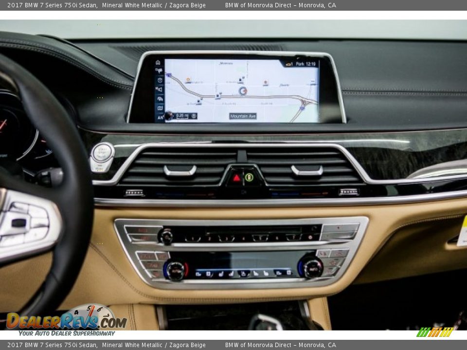 2017 BMW 7 Series 750i Sedan Mineral White Metallic / Zagora Beige Photo #6