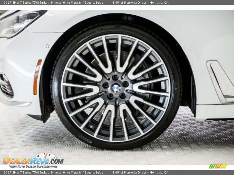 2017 BMW 7 Series 750i Sedan Mineral White Metallic / Zagora Beige Photo #9