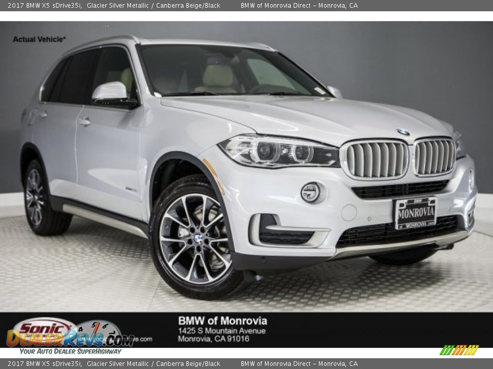 2017 BMW X5 sDrive35i Glacier Silver Metallic / Canberra Beige/Black Photo #1