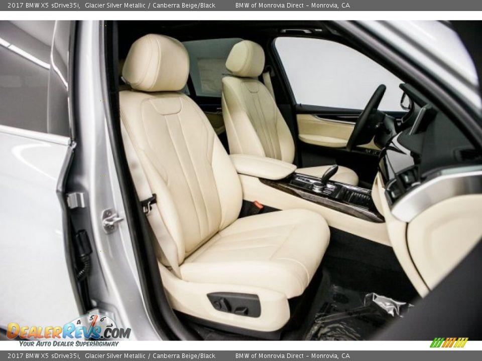 2017 BMW X5 sDrive35i Glacier Silver Metallic / Canberra Beige/Black Photo #2