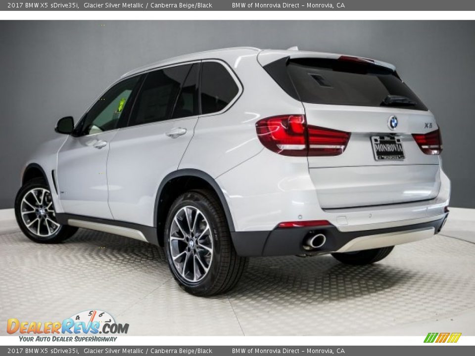 2017 BMW X5 sDrive35i Glacier Silver Metallic / Canberra Beige/Black Photo #3