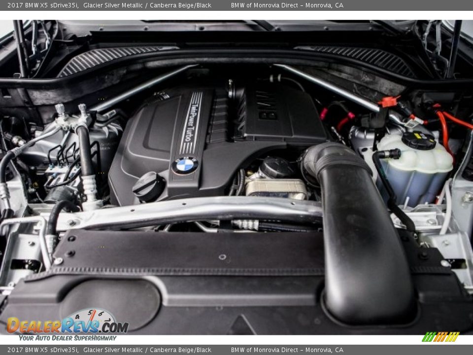 2017 BMW X5 sDrive35i Glacier Silver Metallic / Canberra Beige/Black Photo #8