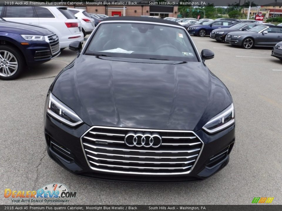 2018 Audi A5 Premium Plus quattro Cabriolet Moonlight Blue Metallic / Black Photo #14