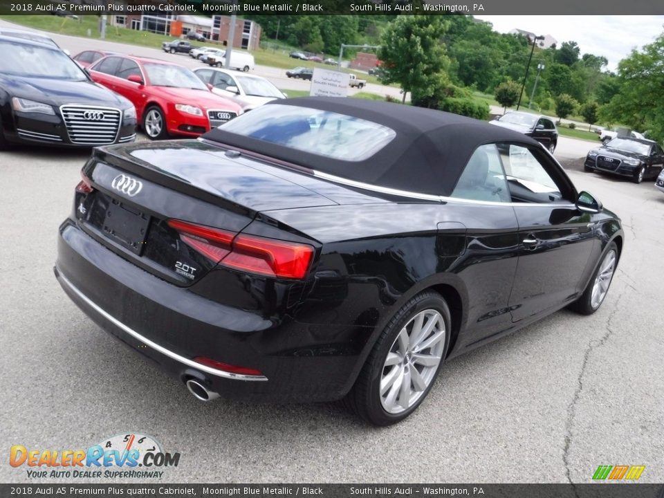 2018 Audi A5 Premium Plus quattro Cabriolet Moonlight Blue Metallic / Black Photo #18