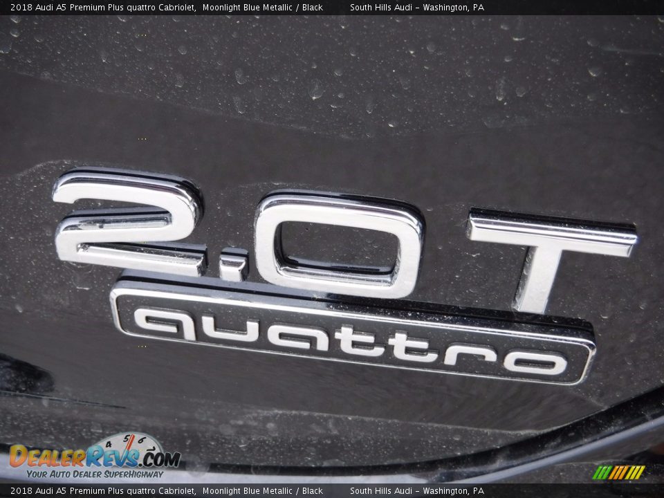 2018 Audi A5 Premium Plus quattro Cabriolet Moonlight Blue Metallic / Black Photo #19