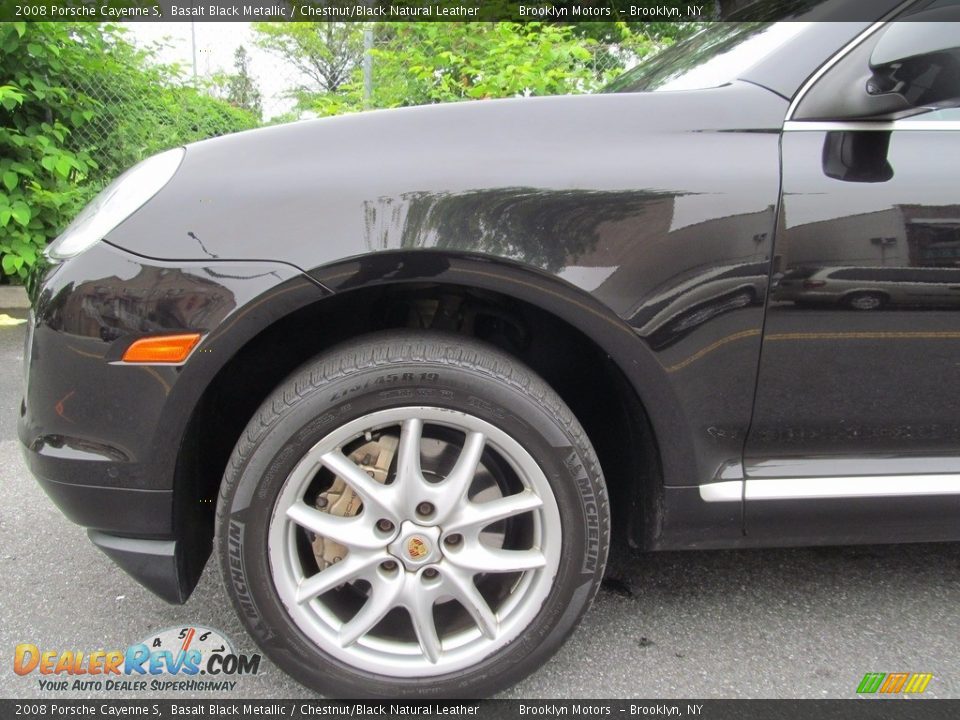 2008 Porsche Cayenne S Basalt Black Metallic / Chestnut/Black Natural Leather Photo #6