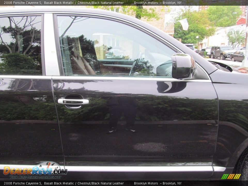 2008 Porsche Cayenne S Basalt Black Metallic / Chestnut/Black Natural Leather Photo #7