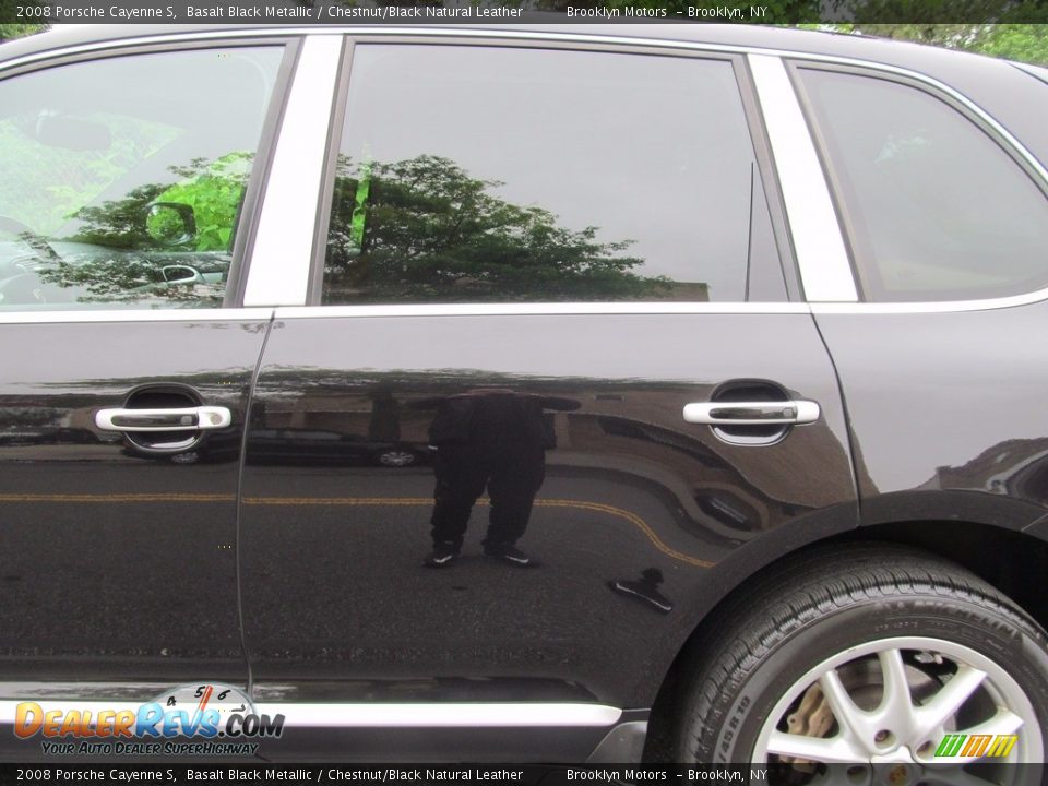 2008 Porsche Cayenne S Basalt Black Metallic / Chestnut/Black Natural Leather Photo #10