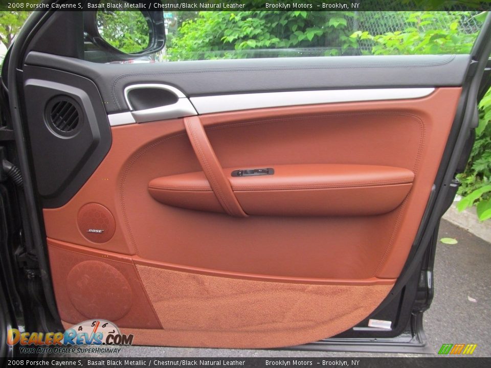 2008 Porsche Cayenne S Basalt Black Metallic / Chestnut/Black Natural Leather Photo #27