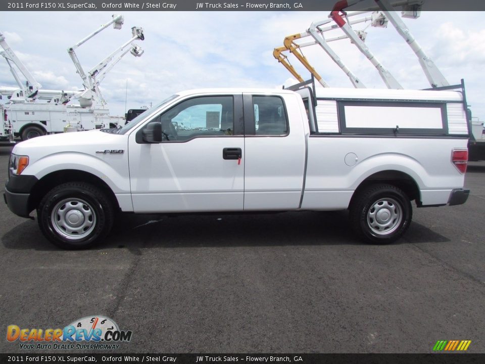 2011 Ford F150 XL SuperCab Oxford White / Steel Gray Photo #3