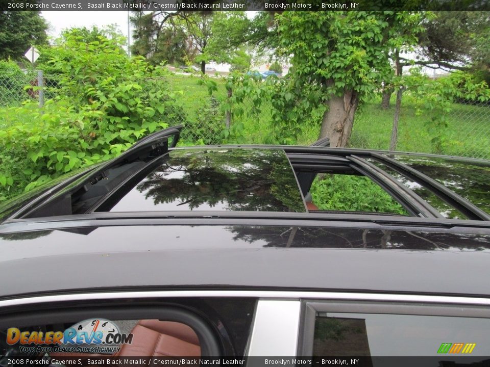 2008 Porsche Cayenne S Basalt Black Metallic / Chestnut/Black Natural Leather Photo #32