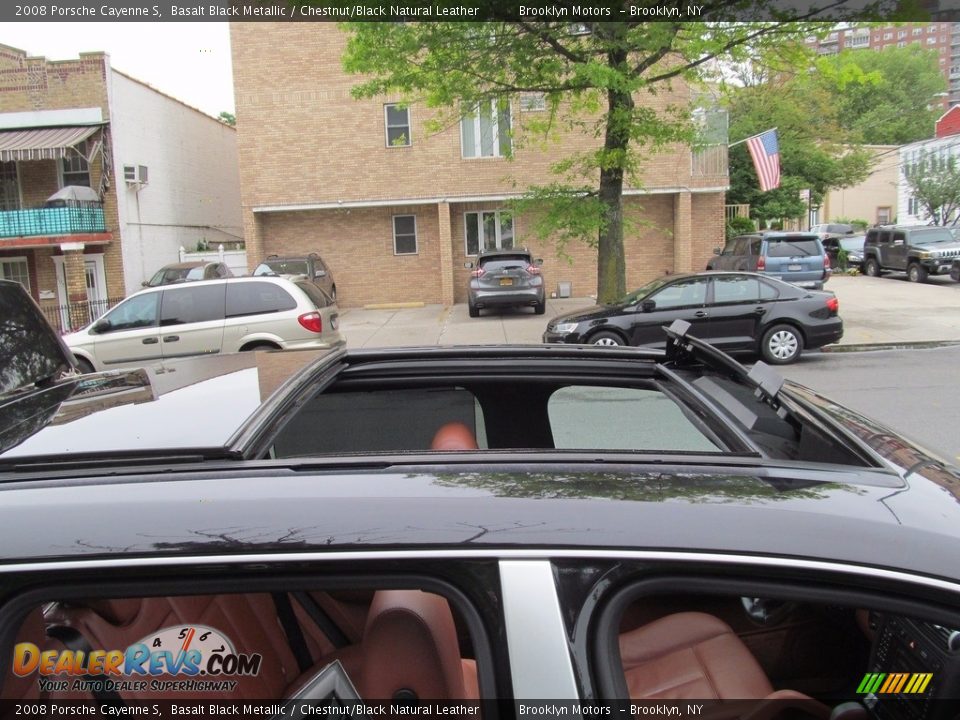 2008 Porsche Cayenne S Basalt Black Metallic / Chestnut/Black Natural Leather Photo #34